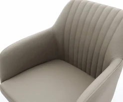 DrehstuhlGreg-Flex Echt-Leder Schlamm Kreuzgestell breit Schwarz 360° drehbar Wippfunktion Taschenfederkern Sofort versandfertig