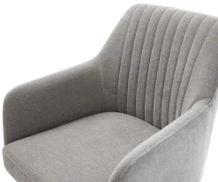 DrehstuhlGreg-Flex Strukturstoff Soft Grau Fußkreuz Effektfinish Titan 360° drehbar Wippfunktion Taschenfederkern Sofort versandfertig