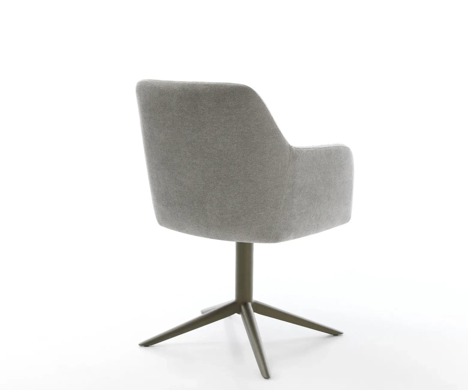 DrehstuhlGreg-Flex Strukturstoff Soft Grau Fußkreuz Effektfinish Titan 360° drehbar Wippfunktion Taschenfederkern Sofort versandfertig