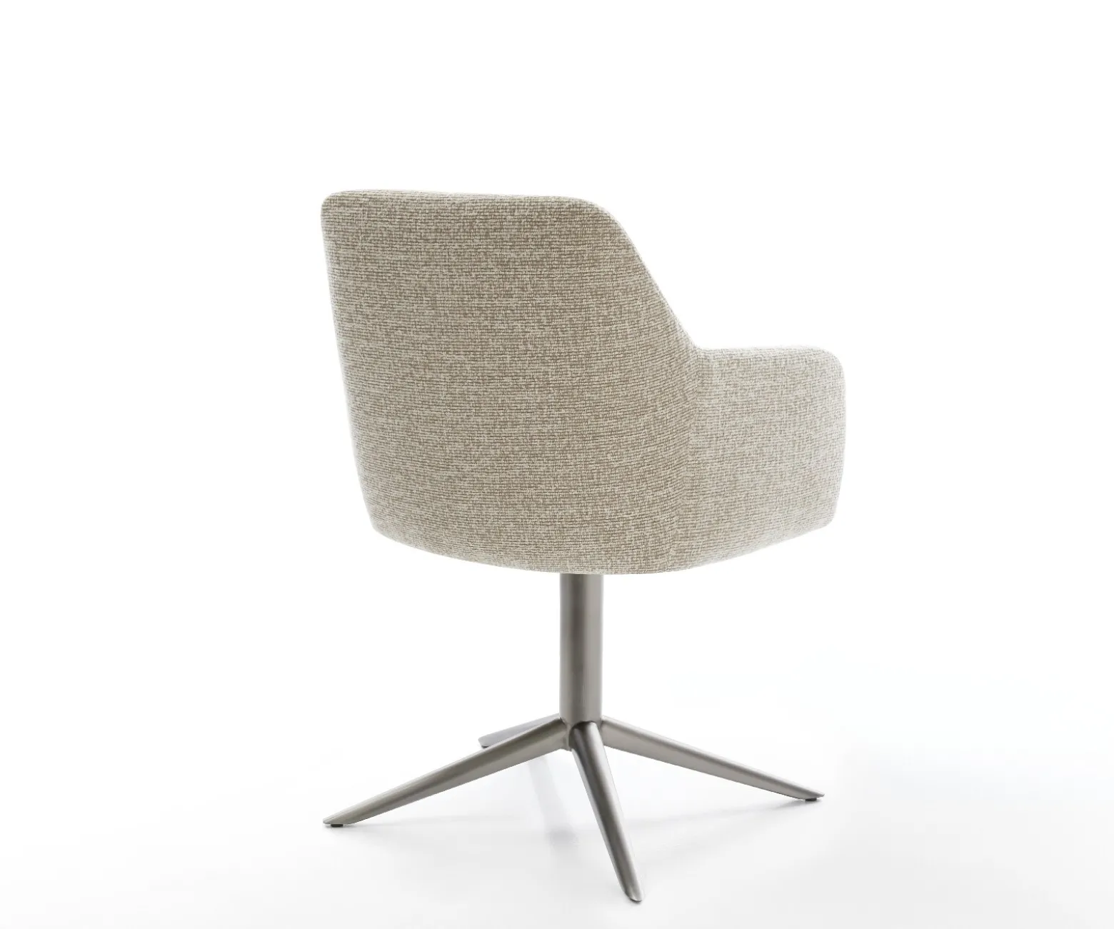 DrehstuhlGreg-Flex Webstoff Soft Beige Fußkreuz Graphit 360° drehbar Wippfunktion Taschenfederkern Sofort versandfertig