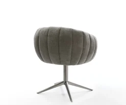 DrehstuhlJada-Flex Bouclé Soft Schlamm Fußkreuz Graphit 360° drehbar Wippfunktion Taschenfederkern Sofort versandfertig