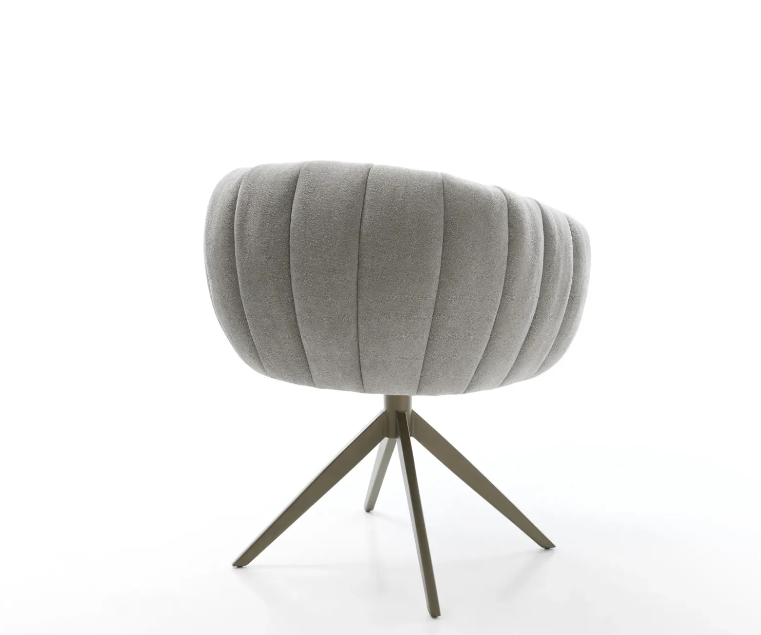 DrehstuhlJada-Flex Strukturstoff Soft Grau Kreuzgestell breit Effektfinish Titan 360° drehbar Wippfunktion Taschenfederkern Sofort versandfertig
