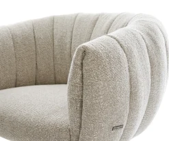 DrehstuhlJada-Flex Webstoff Soft Beige Fußkreuz Graphit 360° drehbar Wippfunktion Taschenfederkern Sofort versandfertig