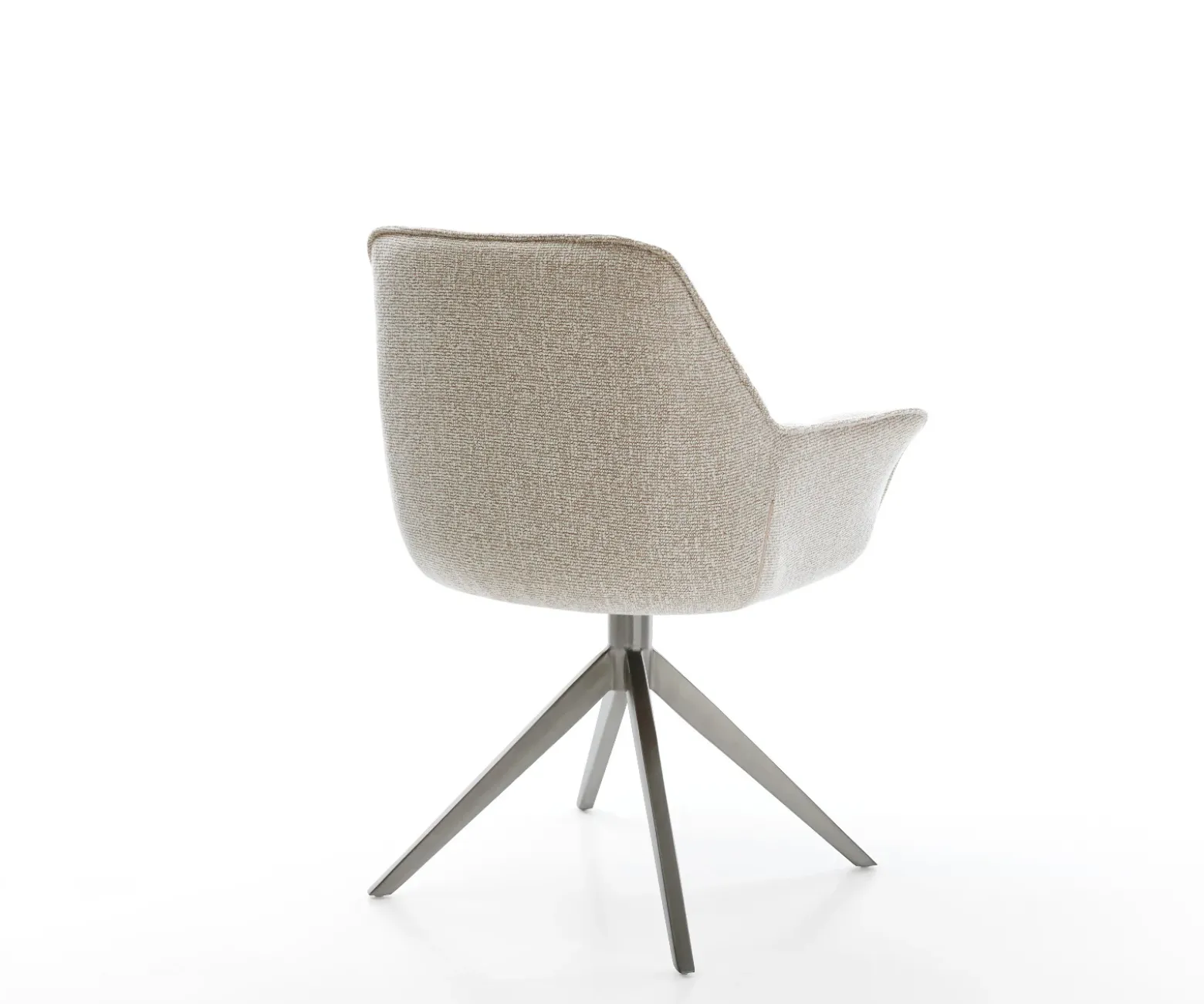 DrehstuhlKaira-Flex Webstoff Soft Beige Kreuzgestell breit Graphit 360° drehbar Wippfunktion Sofort versandfertig