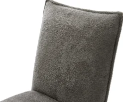 DrehstuhlLelio-Flex Bouclé Soft Schlamm Fußkreuz Effektfinish Titan 360° drehbar Wippfunktion Taschenfederkern Sofort versandfertig