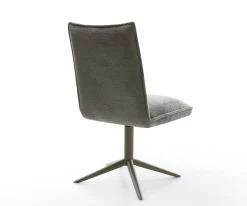 DrehstuhlLelio-Flex Bouclé Soft Schlamm Fußkreuz Effektfinish Titan 360° drehbar Wippfunktion Taschenfederkern Sofort versandfertig
