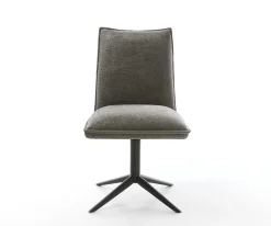 DrehstuhlLelio-Flex Bouclé Soft Schlamm Fußkreuz Schwarz 360° drehbar Wippfunktion Taschenfederkern Sofort versandfertig