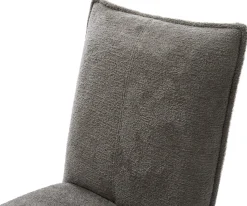 DrehstuhlLelio-Flex Bouclé Soft Schlamm Fußkreuz Schwarz 360° drehbar Wippfunktion Taschenfederkern Sofort versandfertig
