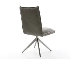 DrehstuhlLelio-Flex Bouclé Soft Schlamm Kreuzgestell breit Graphit 360° drehbar Wippfunktion Taschenfederkern Sofort versandfertig