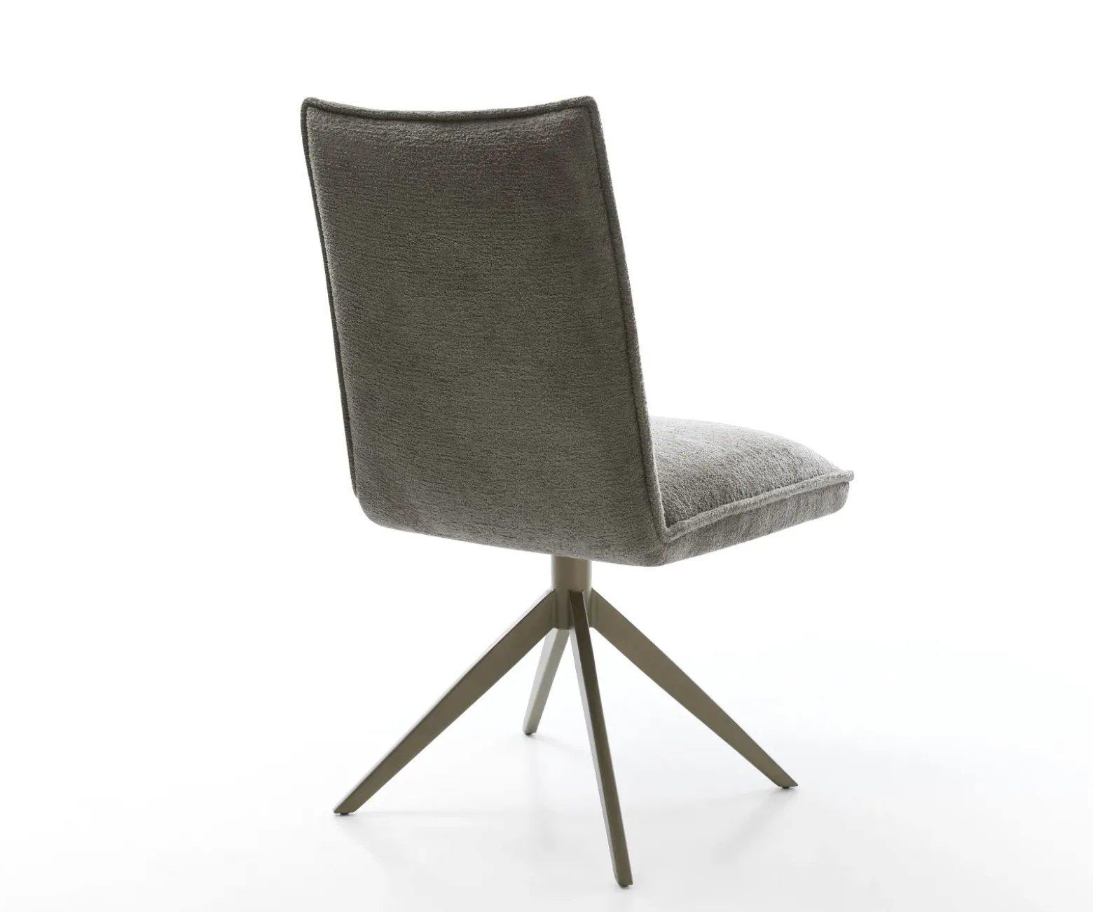 DrehstuhlLelio-Flex Bouclé Soft Schlamm Kreuzgestell breit Effektfinish Titan 360° drehbar Wippfunktion Taschenfederkern Sofort versandfertig