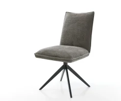 DrehstuhlLelio-Flex Bouclé Soft Schlamm Kreuzgestell breit Schwarz 360° drehbar Wippfunktion Taschenfederkern Sofort versandfertig
