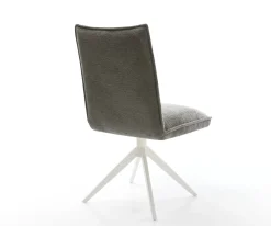 DrehstuhlLelio-Flex Bouclé Soft Schlamm Kreuzgestell breit Weiß 360° drehbar Wippfunktion Taschenfederkern Sofort versandfertig