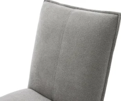 DrehstuhlLelio-Flex Strukturstoff Soft Grau Kreuzgestell breit Weiß 360° drehbar Wippfunktion Taschenfederkern Sofort versandfertig
