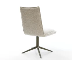 DrehstuhlLelio-Flex Webstoff Soft Beige Fußkreuz Effektfinish Titan 360° drehbar Wippfunktion Taschenfederkern Sofort versandfertig