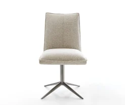 DrehstuhlLelio-Flex Webstoff Soft Beige Fußkreuz Graphit 360° drehbar Wippfunktion Taschenfederkern Sofort versandfertig