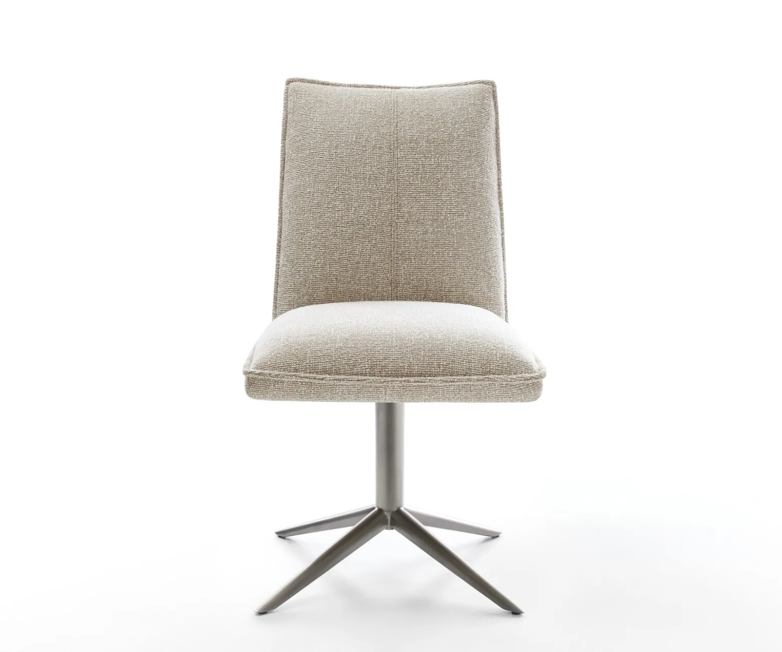 DrehstuhlLelio-Flex Webstoff Soft Beige Fußkreuz Graphit 360° drehbar Wippfunktion Taschenfederkern Sofort versandfertig