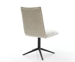 DrehstuhlLelio-Flex Webstoff Soft Beige Fußkreuz Schwarz 360° drehbar Wippfunktion Taschenfederkern Sofort versandfertig