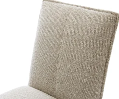 DrehstuhlLelio-Flex Webstoff Soft Beige Holzgestell kantig Natur 360° drehbar Taschenfederkern Versandfertig ca. 28.10.26