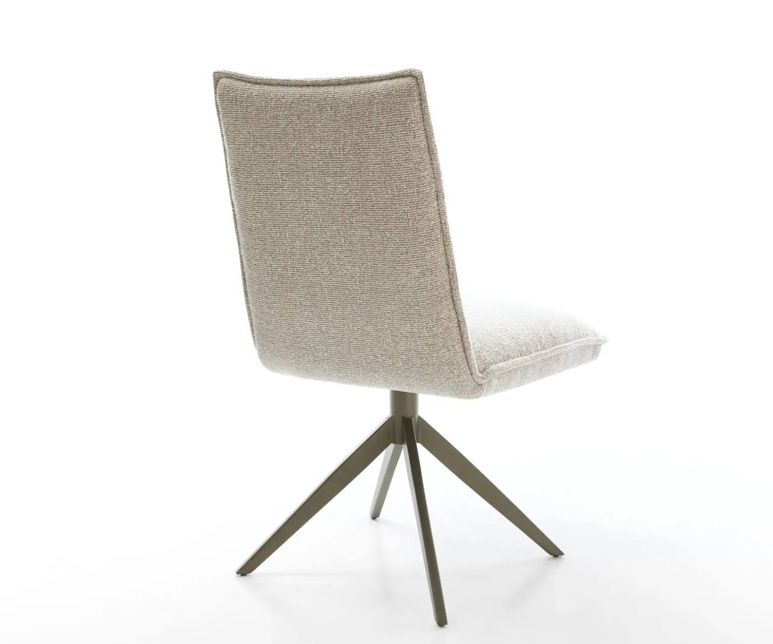 DrehstuhlLelio-Flex Webstoff Soft Beige Kreuzgestell breit Effektfinish Titan 360° drehbar Wippfunktion Taschenfederkern Sofort versandfertig