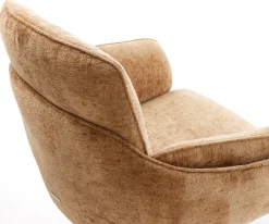 DrehstuhlLuan-Flex mit Armlehnen Chenille Rost Fußkreuz Effektfinish Titan 360° drehbar Wippfunktion Sofort versandfertig
