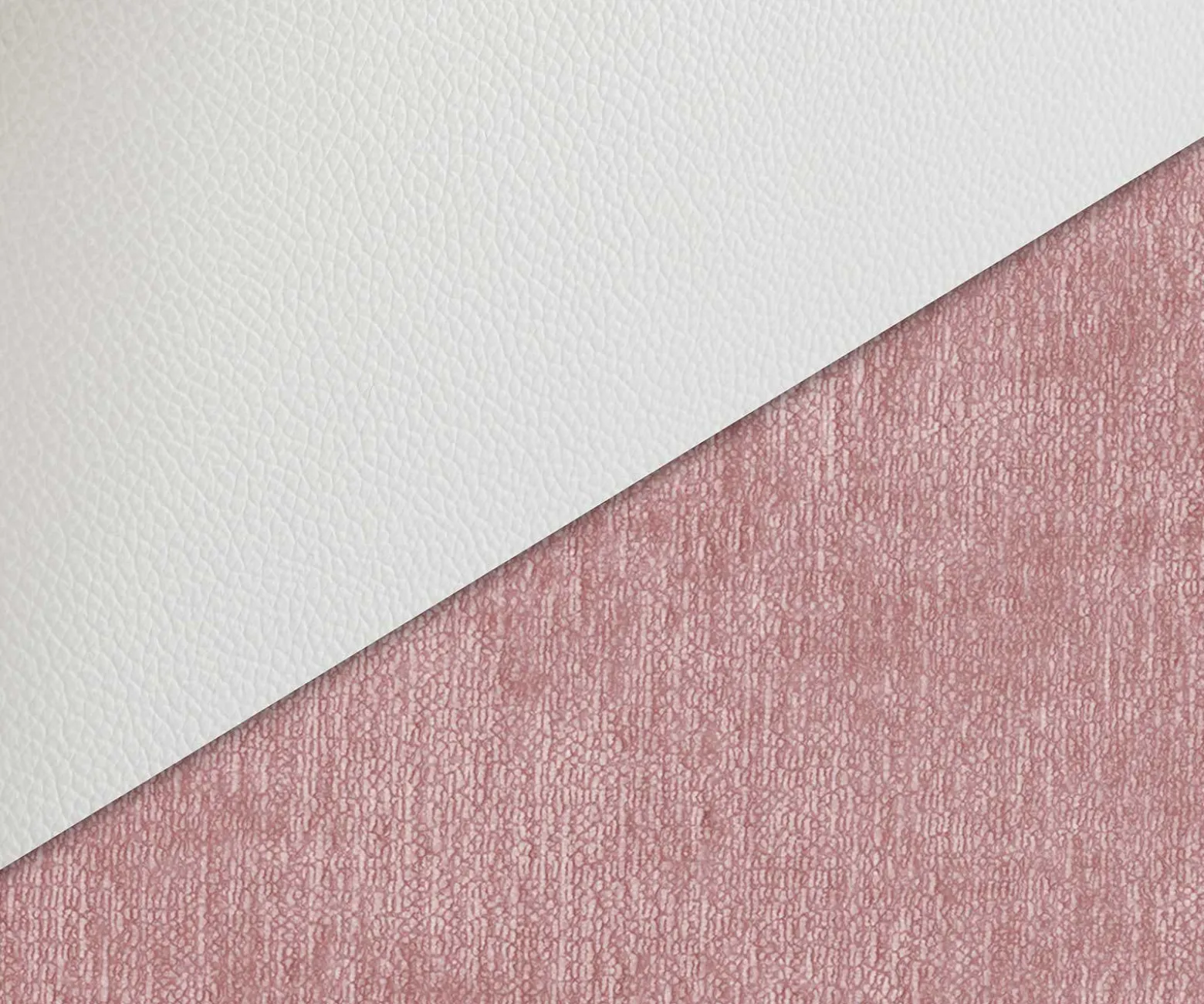 DrehstuhlLuan-Flex mit Armlehnen Materialmix Echtleder Weiß-Rosé Kreuzgestell breit Weiß 360° drehbar Wippfunktion Sofort versandfertig