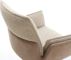 DrehstuhlNela-Flex Materialmix Schlamm Kreuzgestell breit Effektfinish Titan 360° drehbar Sofort versandfertig