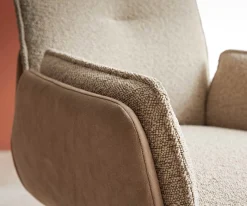 DrehstuhlNela-Flex Materialmix Schlamm Kreuzgestell konisch Edelstahl 180° drehbar Sofort versandfertig