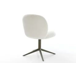 DrehstuhlNube-Flex Bouclé Soft Beige Fußkreuz Effektfinish Titan 360° drehbar Wippfunktion Taschenfederkern Sofort versandfertig