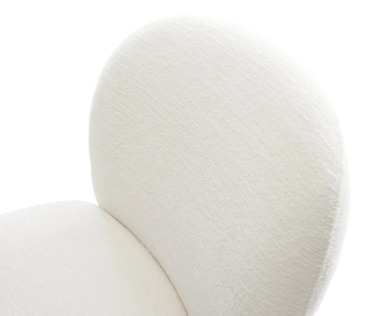 DrehstuhlNube-Flex Bouclé Soft Beige Kreuzgestell breit Effektfinish Titan 360° drehbar Wippfunktion Taschenfederkern Sofort versandfertig