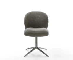 DrehstuhlNube-Flex Bouclé Soft Schlamm Fußkreuz Graphit 360° drehbar Wippfunktion Taschenfederkern Sofort versandfertig