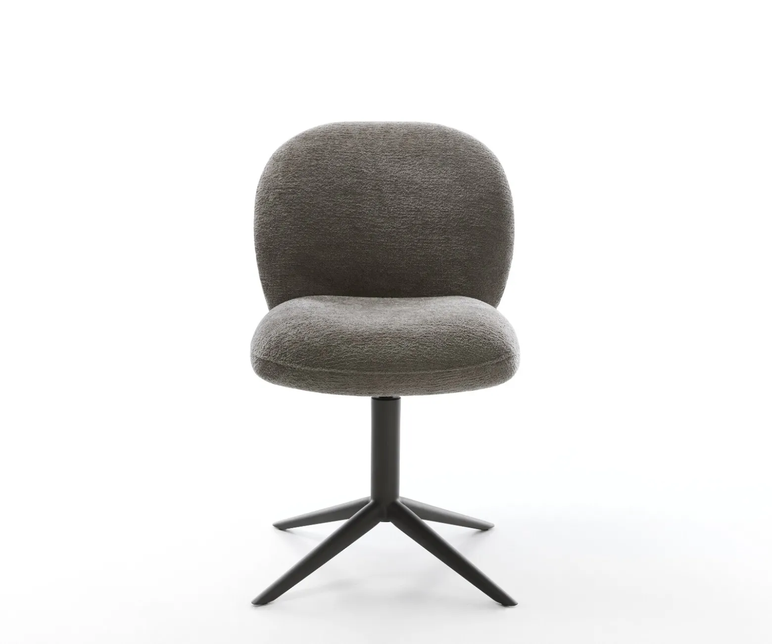DrehstuhlNube-Flex Bouclé Soft Schlamm Fußkreuz Schwarz 360° drehbar Wippfunktion Taschenfederkern Sofort versandfertig