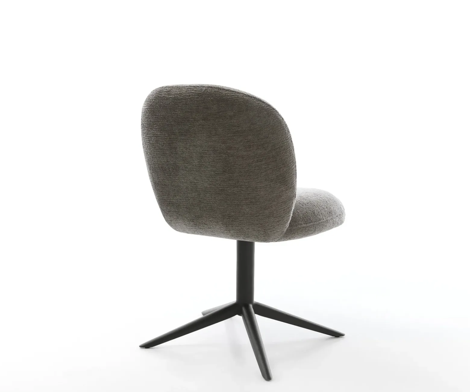 DrehstuhlNube-Flex Bouclé Soft Schlamm Fußkreuz Schwarz 360° drehbar Wippfunktion Taschenfederkern Sofort versandfertig