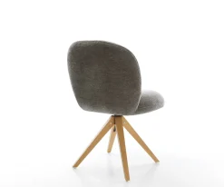 DrehstuhlNube-Flex Bouclé Soft Schlamm Holzgestell kantig Natur 360° drehbar Taschenfederkern Versandfertig ca. 28.10.26