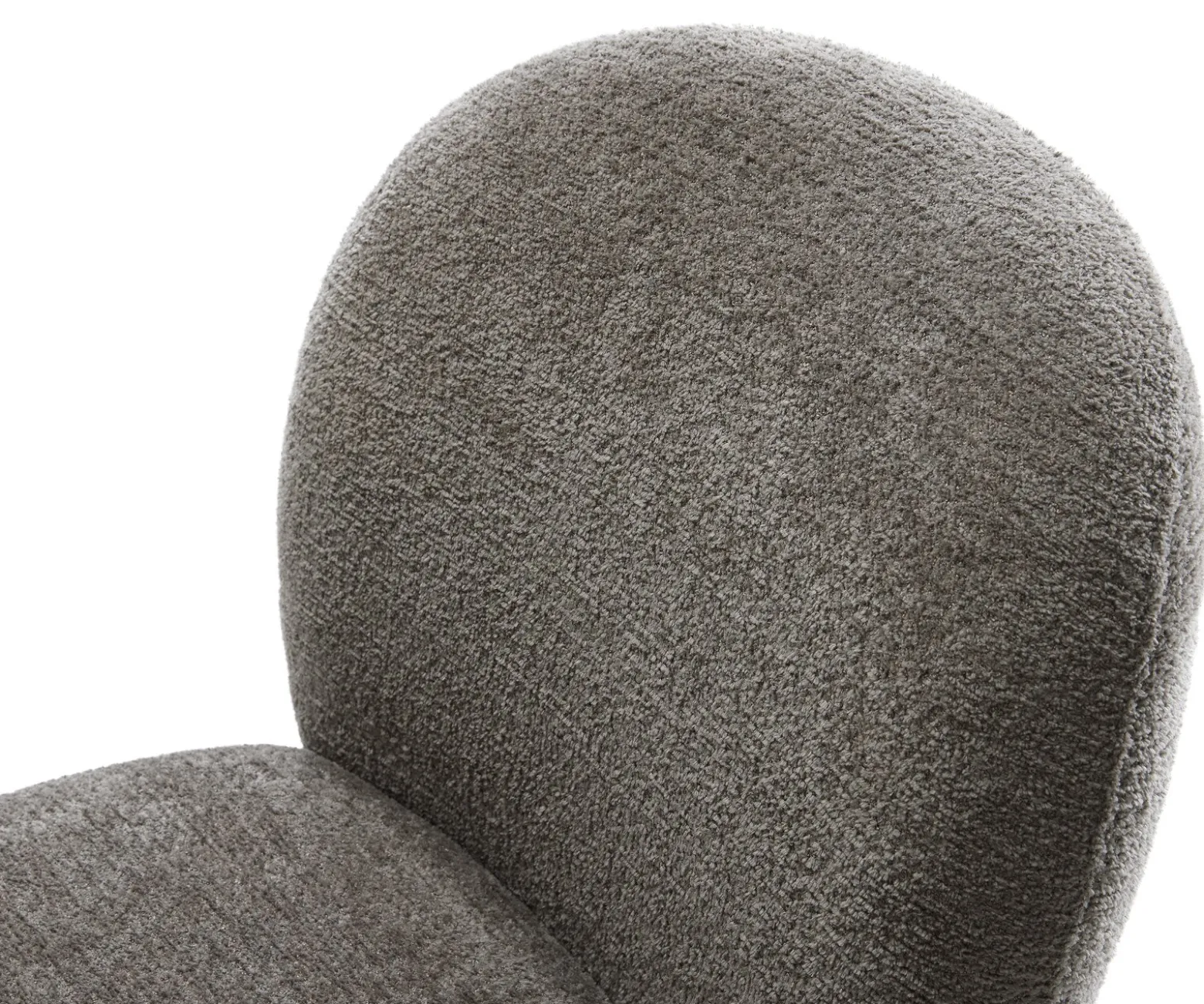 DrehstuhlNube-Flex Bouclé Soft Schlamm Kreuzgestell breit Graphit 360° drehbar Wippfunktion Taschenfederkern Sofort versandfertig