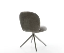DrehstuhlNube-Flex Bouclé Soft Schlamm Kreuzgestell breit Graphit 360° drehbar Wippfunktion Taschenfederkern Sofort versandfertig