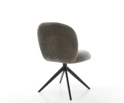 DrehstuhlNube-Flex Bouclé Soft Schlamm Kreuzgestell breit Schwarz 360° drehbar Wippfunktion Taschenfederkern Sofort versandfertig