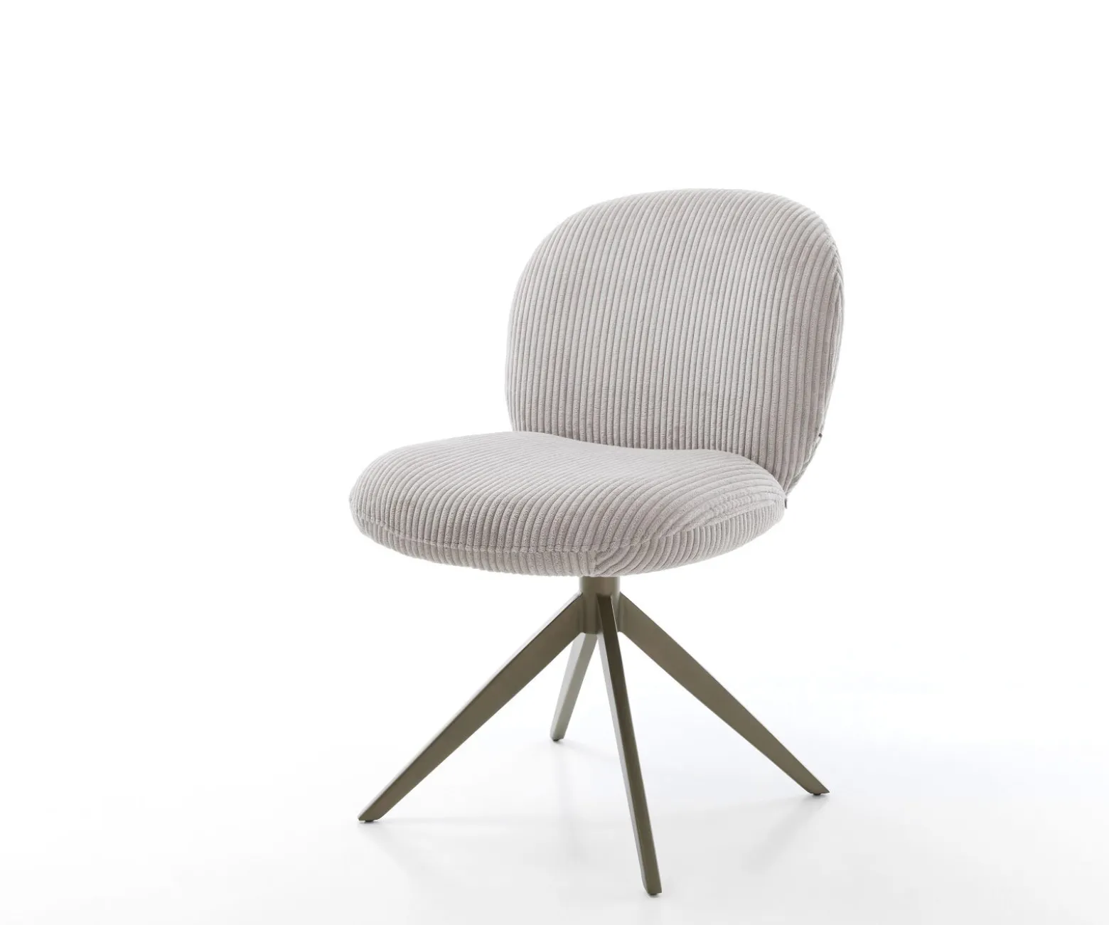 DrehstuhlNube-Flex Cord Silbergrau Kreuzgestell breit Effektfinish Titan 360° drehbar Wippfunktion Taschenfederkern Sofort versandfertig