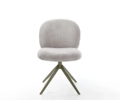 DrehstuhlNube-Flex Cord Silbergrau Kreuzgestell breit Effektfinish Titan 360° drehbar Wippfunktion Taschenfederkern Sofort versandfertig