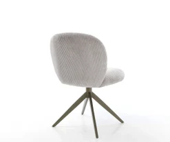 DrehstuhlNube-Flex Cord Silbergrau Kreuzgestell breit Effektfinish Titan 360° drehbar Wippfunktion Taschenfederkern Sofort versandfertig