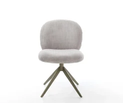 DrehstuhlNube-Flex Cord Silbergrau Kreuzgestell breit Effektfinish Titan 360° drehbar Taschenfederkern Sofort versandfertig