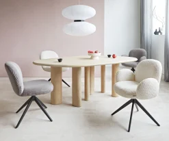 DrehstuhlNube-Flex Cord Silbergrau Kreuzgestell breit Schwarz 360° drehbar Taschenfederkern Sofort versandfertig