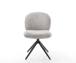 DrehstuhlNube-Flex Cord Silbergrau Kreuzgestell breit Schwarz 360° drehbar Wippfunktion Taschenfederkern Sofort versandfertig