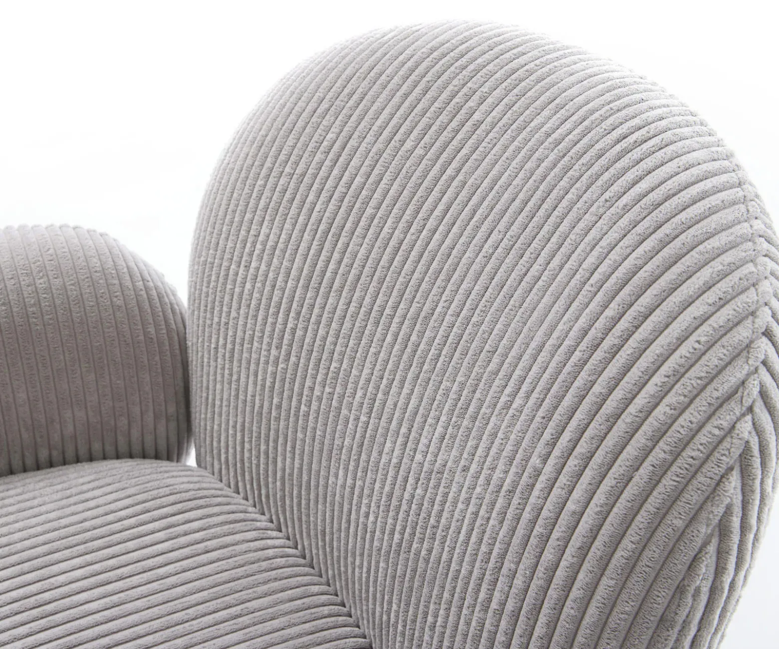 DrehstuhlNube-Flex mit Armlehnen Cord Silbergrau Kreuzgestell breit Graphit 360° drehbar Wippfunktion Taschenfederkern Sofort versandfertig