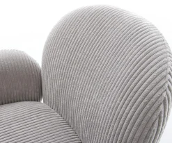 DrehstuhlNube-Flex mit Armlehnen Cord Silbergrau Kreuzgestell breit Schwarz 360° drehbar Taschenfederkern Sofort versandfertig