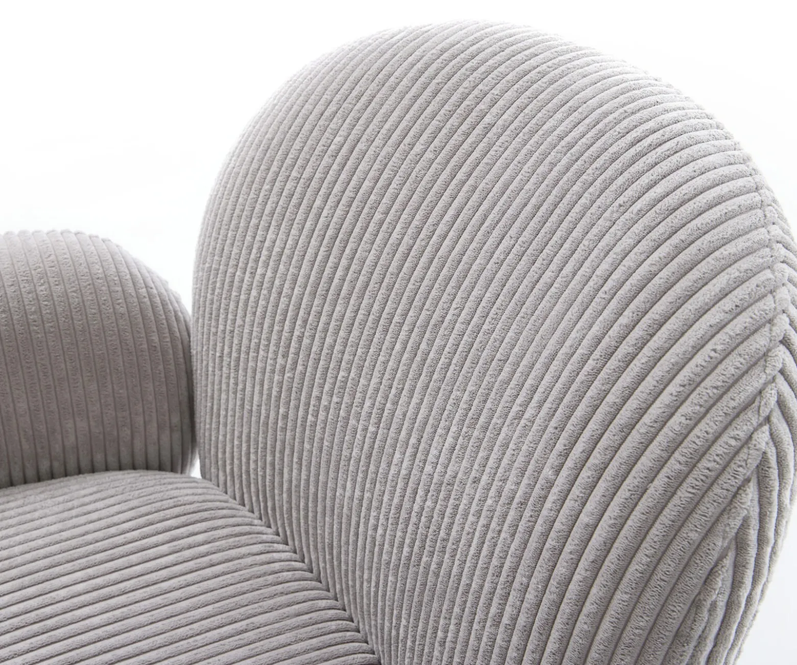 DrehstuhlNube-Flex mit Armlehnen Cord Silbergrau Kreuzgestell breit Schwarz 360° drehbar Wippfunktion Taschenfederkern Sofort versandfertig