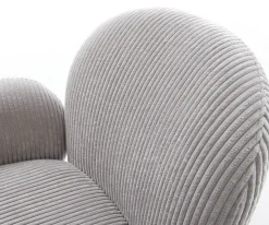 DrehstuhlNube-Flex mit Armlehnen Cord Silbergrau Kreuzgestell breit Effektfinish Titan 360° drehbar Taschenfederkern Sofort versandfertig