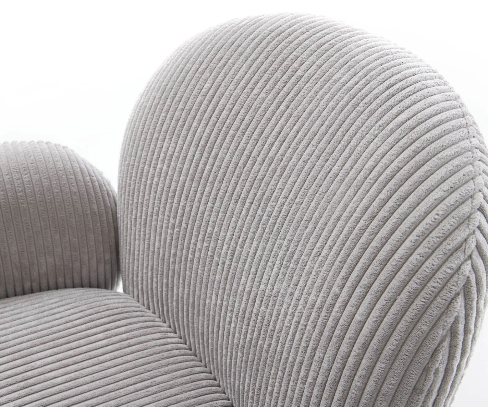 DrehstuhlNube-Flex mit Armlehnen Cord Silbergrau Kreuzgestell breit Effektfinish Titan 360° drehbar Taschenfederkern Sofort versandfertig