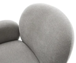 DrehstuhlNube-Flex mit Armlehnen Strukturstoff Soft Grau Kreuzgestell breit Effektfinish Titan 360° drehbar Wippfunktion Taschenfederkern Sofort versandfertig
