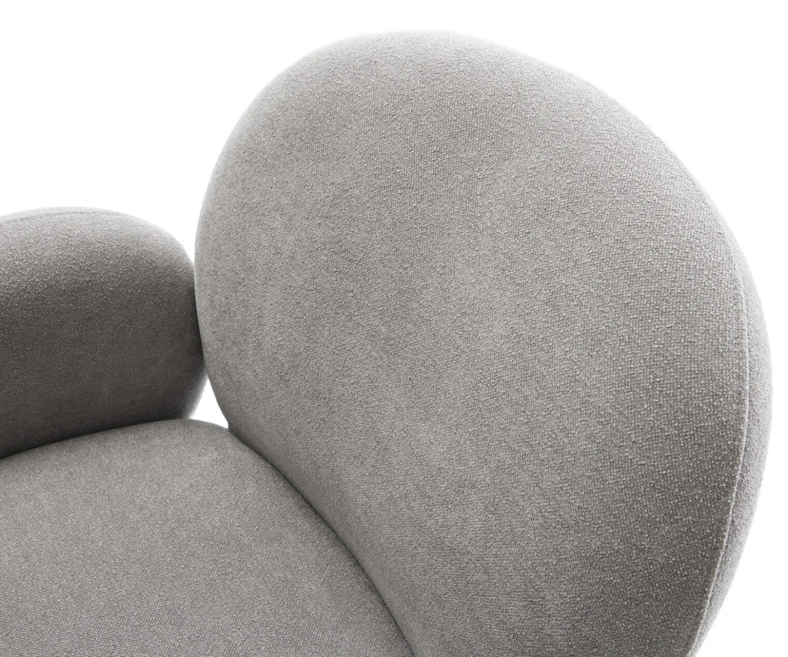 DrehstuhlNube-Flex mit Armlehnen Strukturstoff Soft Grau Holzgestell kantig Natur 360° drehbar Taschenfederkern Versandfertig ca. 28.10.26