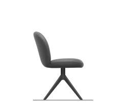 DrehstuhlNube-Flex mit Armlehnen Webstoff Soft Beige Kreuzgestell breit Schwarz 360° drehbar Wippfunktion Taschenfederkern Sofort versandfertig